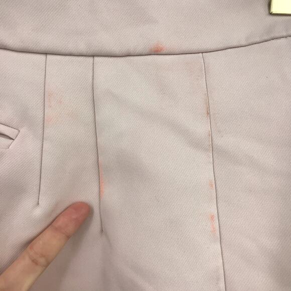 Acler Lynn Mini Skirt 4 High Waist Button Front Flap Pockets A-Line Pink - Picture 8 of 10